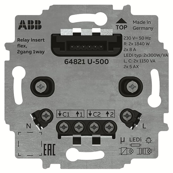 2CKA006800A3045 PŘÍSTROJ SPÍNACÍ FLEX SE DVĚMA RELÉ 64821 U-500 1