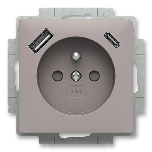 Zoni 5569T-A32357 244 Zásuvka jednonásobná s USB-A USB-C greige 1