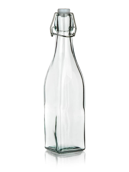 Láhev s pákovým uzávěrem 500ml hranatá skleněná YARA Láhev s pákovým uzávěrem 500ml hranatá skleněná YARA 1