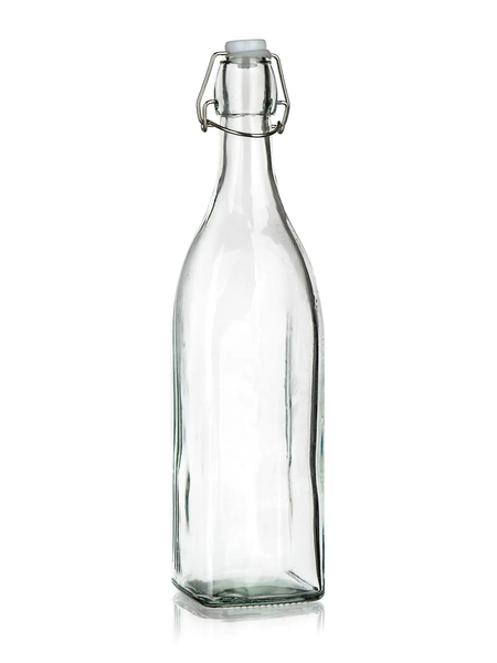 Láhev s pákovým uzávěrem 950ml hranatá skleněná YARA Láhev s pákovým uzávěrem 950ml hranatá skleněná YARA 1