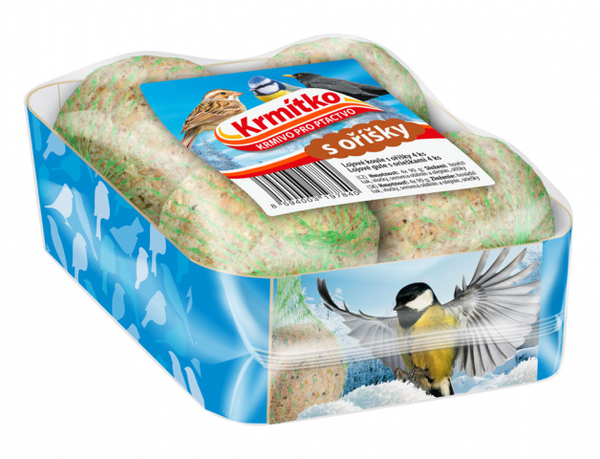Koule lojová s oříšky 4x90g Krmítko Koule lojová s oříšky 4x90g Krmítko 1