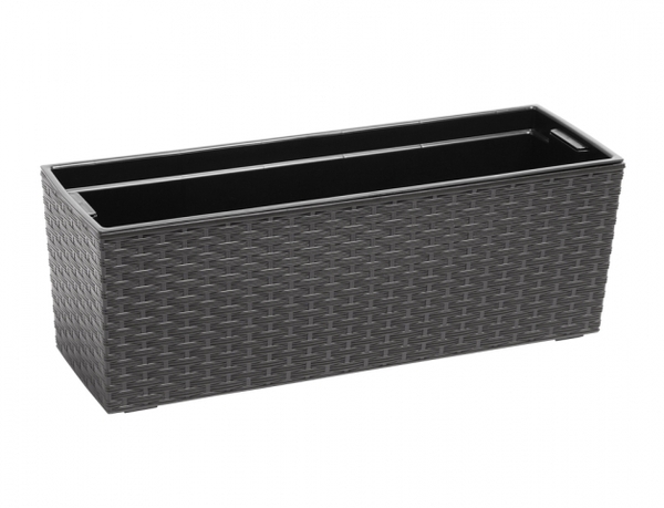 Truhlík BEGONIA RATTAN 56x19x19cm/antracit Truhlík BEGONIA RATTAN 56x19x19cm/antracit 1