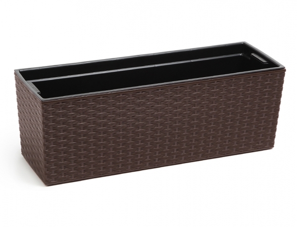 Truhlík BEGONIA RATTAN 56x19x19cm/tm.hnědá Truhlík BEGONIA RATTAN 56x19x19cm/tm.hnědá 1