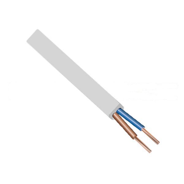 Kabel CYLY 2x0,75 bílý kulatý H03VVH2-F (CYLY-O) 1