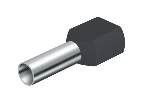 Dutinka dvojitá, průřez 2x6,0mm2 / délka 12mm / černá 1
