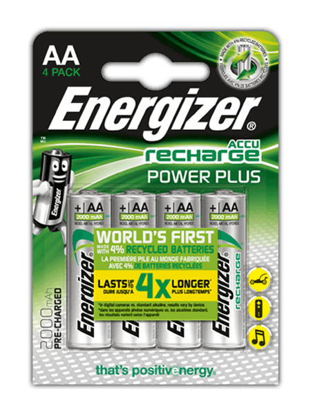 Energizer nabíjecí bat. Power Plus 2000mAh HR6/4 1