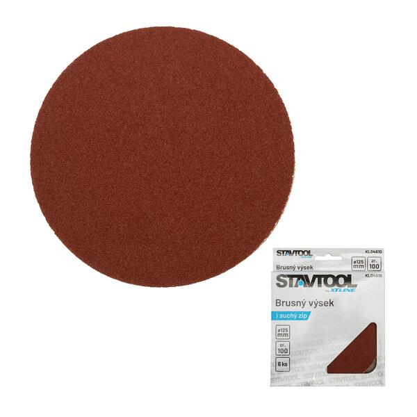 Výsek brusný suchý zip/125mm/zr.120/1bal/6ks 1