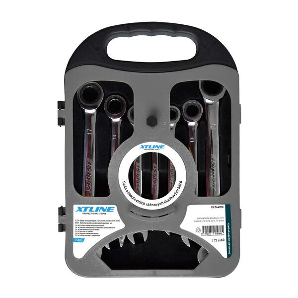 Klíč očkoplochý ráčnový sada 7ks 8-19mm 72 zubů 1