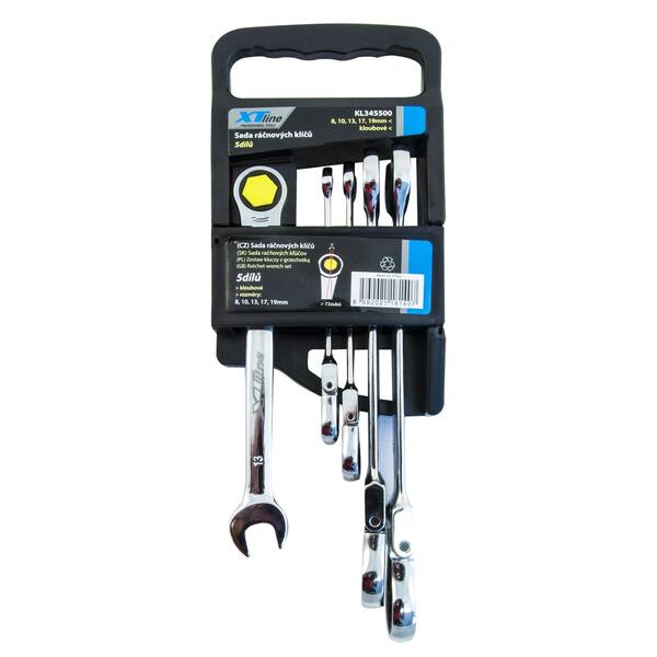 Klíč očkoplochý ráčnový kloub. sada 5ks 8-19mm 72 zubů 1