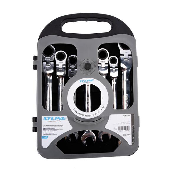 Klíč očkoplochý ráčnový kloub. sada 7ks 10-19mm 72 zubů 1