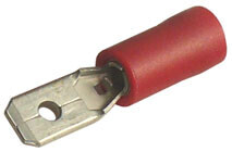 Kolík plochý poloizolovaný, průřez 0,5-1,5mm2 / 4,8x0,8mm PVC dle UL (RF-M408) 1
