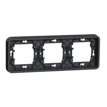 MUR34109 Mureva Styl IP55 3-rám pro zapuštěnou montáž antracit 1