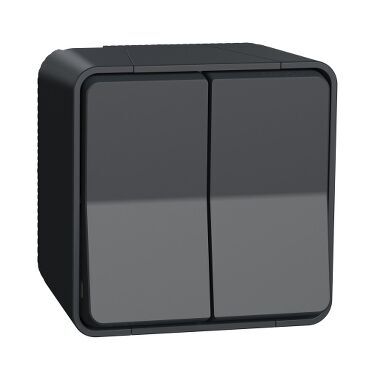 MUR35022 Mureva Styl IP55 vypínač č.6+6 antracit nástěnná 1