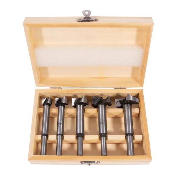 Sada sukovníků do dřeva  5 dílů, 15-35mm, dřevěný box 1