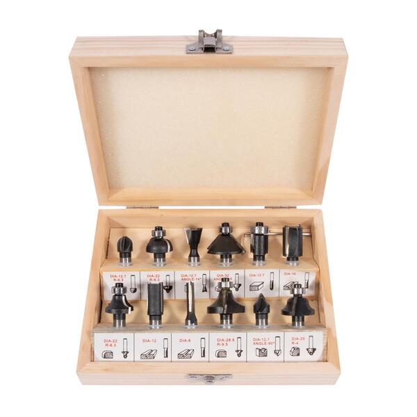 Sada tvarových fréz do dřeva 12 dílů 1