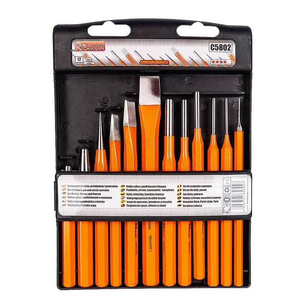 Sekáče a průbojníky sada 12ks plast. obal 1