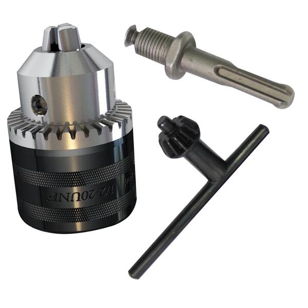 Sklíčidlo zubové závitové s kličkou 1/2"-20UNF 1,5-13mm + redukce SDS PLUS 1