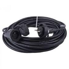 Venkovní prodlužovací kabel 20 m / 1 zásuvka / černý / guma / 230 V / 2,5 mm2 PM1011 1