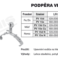 Tremis PV 15e podpěra vedení na hřebenáče FeZn V215 2