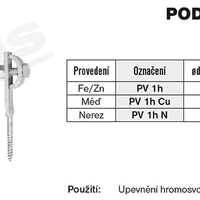 Tremis PV 1h podpěra vedení do zdiva na hmoždinku FeZn V165 2