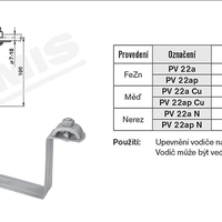 Tremis PV 22ap – podpěra vedení pod střešní krytinu FeZn V260 2