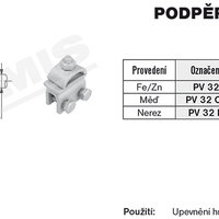 Tremis PV 32 – podpěra vedení na železné konstrukce FeZn V275 2