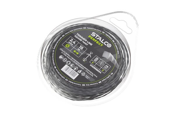 Struna žací čtvercová Twist 2,7mmx15m STALCO PERFECT 1