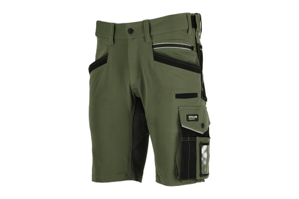 Kraťasy pracovní STRETCH LINE, olivové, L/54, STALCO PERFECT 1