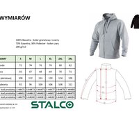 Mikina s kapucí PORA, XL, šedá, STALCO Mikina s kapucí PORA, XL, šedá, STALCO 2