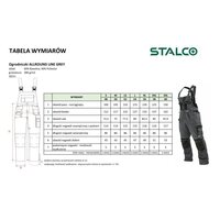 Kalhoty montérkové, lacl, ALLROUND LINE, L/54, STALCO 2