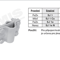 Tremis SJ 1 svorka k jímací tyči FeZn V055 2