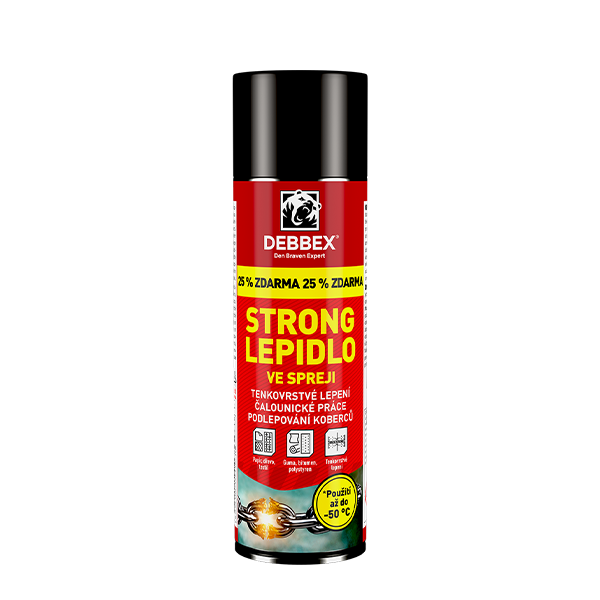 Lepidlo ve spreji STRONG 400ml+100ml ZDARMA 1