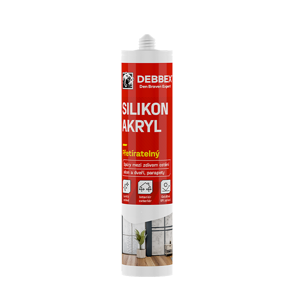 Tmel silikon akrylový transp. 280 ml DEBBEX 20201RL Tmel silikon akrylový transp. 280 ml DEBBEX 20201RL 1