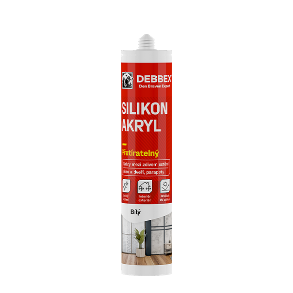 Tmel silikon akrylový bílý 280ml 1