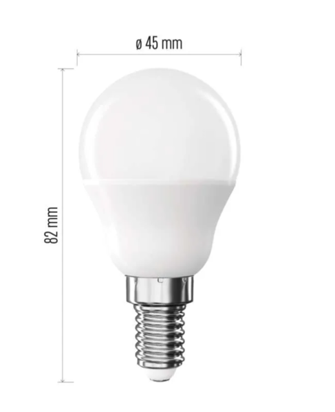 LED žárovka Classic Mini Globe / E14 / 4,2 W (40 W) / 470 lm / studená bílá ZQ1222 1