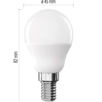ZQ1E23LED žárovka Classic Mini Globe / E14 / 4,2 W (40 W) / 470 lm / neutrální bílá 2