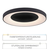 LD 14327-18 ANIKA LED stropní svítidlo černé LED 60W 2700K-5000K IP20 2