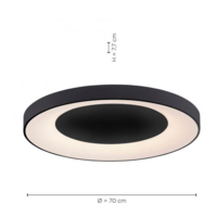 LD 14327-18 ANIKA LED stropní svítidlo černé LED 60W 2700K-5000K IP20 2