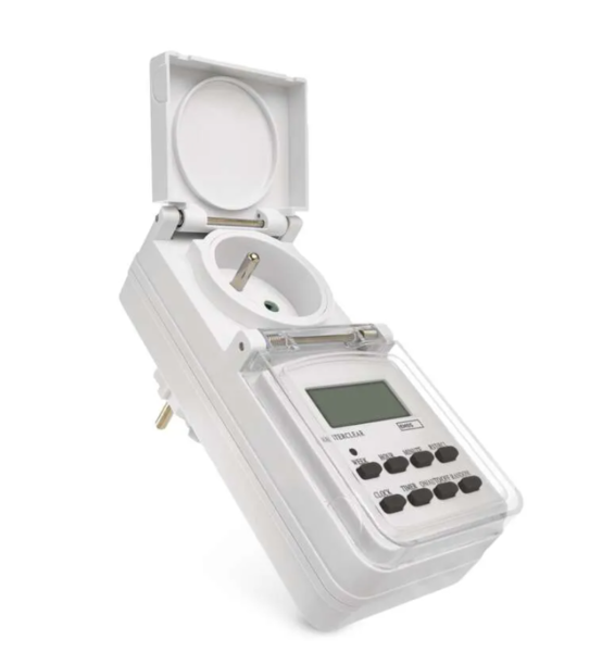 Časovač – digitální spínací zásuvka venkovní IP44 P5507N 1