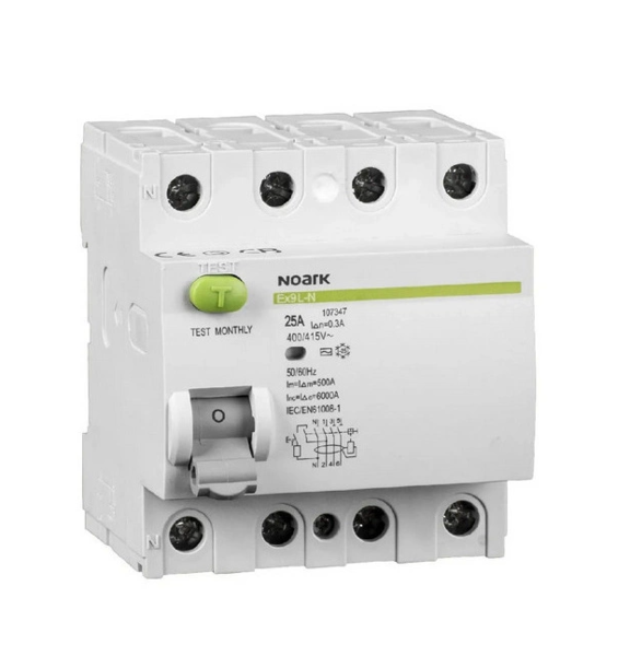 Proudový chránič NOARK Ex9L-N 4P 63A A 30mA 108371 1