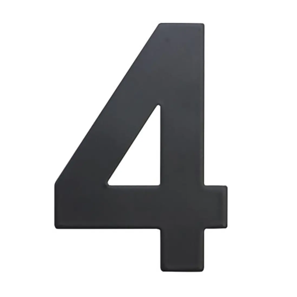 Číslo domovní č.4 75mm nerez ČER 1