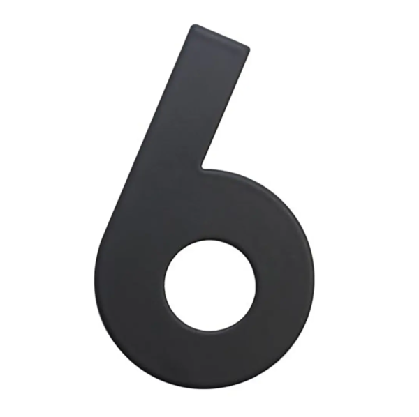 Číslo domovní č.6 75mm nerez ČER 1