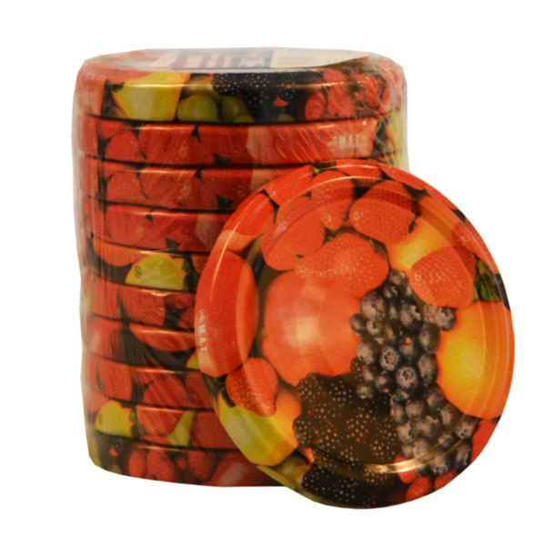 Víčko TWIST 66 dekor OVOCE 10ks Víčko TWIST 66 dekor OVOCE 10ks 1