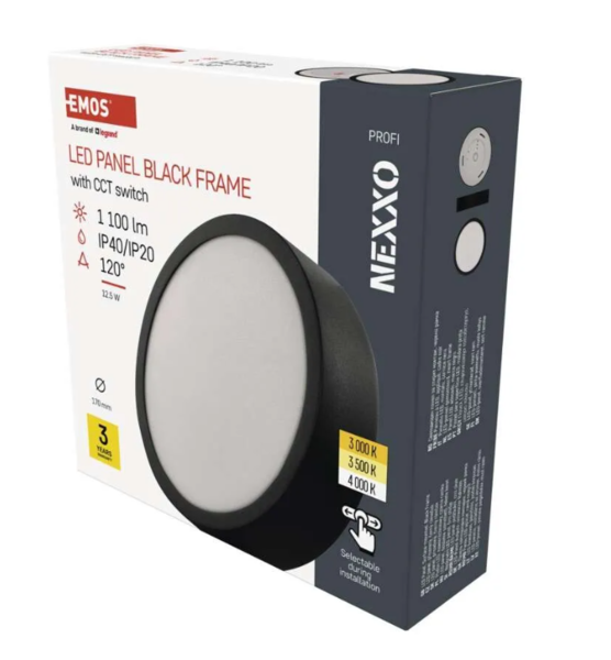 LED přisazené svítidlo NEXXO, kruhové, černé, 12,5W, se změnou CCT ZM5333 LED přisazené svítidlo NEXXO, kruhové, černé, 12,5W, se změnou CCT ZM5333 1