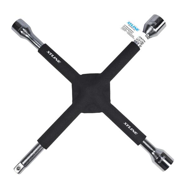 Klíč křížový na kola pogumovaný 1/2", hlavice 17, 19, 21mm 1