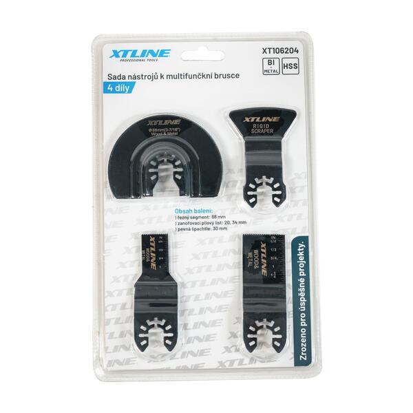 Sada nástrojů k multifunkční brusce HSS 4díly 1