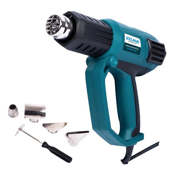 Pistole horkovzduch s regul. 2000W + přísl. 5 dílů 1