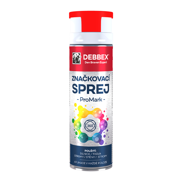 Sprej značkovací PRO MARK červená 500ml DEBBEX 1
