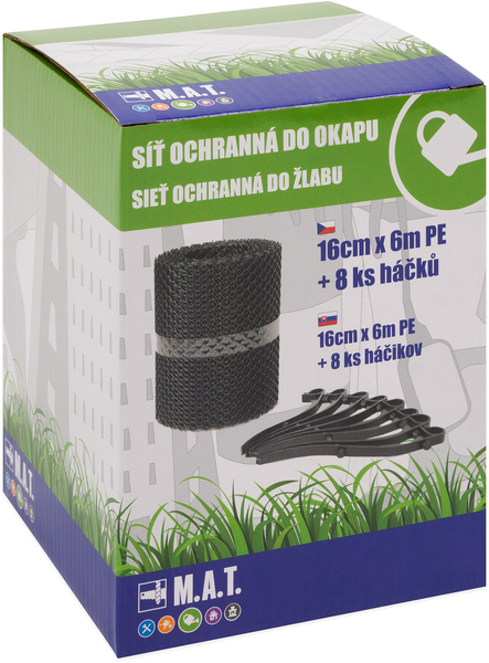 Síť do okapu 6m x 16cm vč. háčků 1