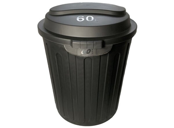 Popelnice 60l s víkem kulatá černá UH 1